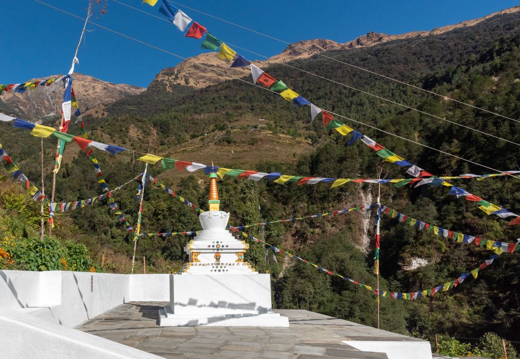 Un des rares stupas du trek !